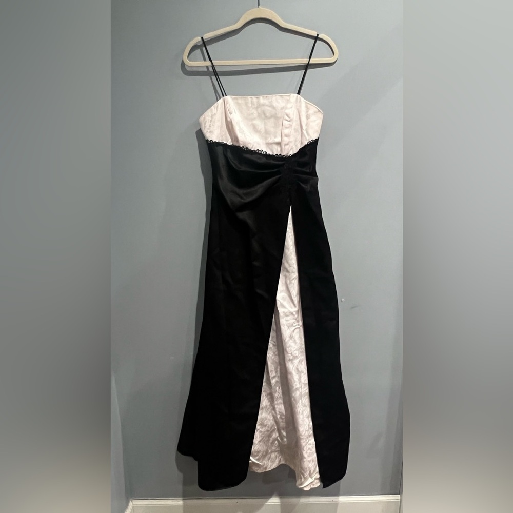 Morgan & Co. Strapless Black and White Dress
